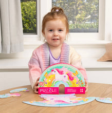 Load image into Gallery viewer, Crocodile Creek - Mini Puzzle 12 pc - Sweet Unicorn Rainbow