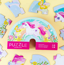 Load image into Gallery viewer, Crocodile Creek - Mini Puzzle 12 pc - Sweet Unicorn Rainbow