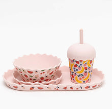 Load image into Gallery viewer, Chino Club - Pink Fruits Silicone Bowl and Plate Set