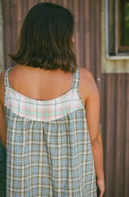 Load image into Gallery viewer, Atmosea - Patchwork Sun Dress in Cottage Plaid