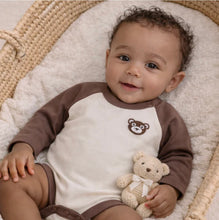 Load image into Gallery viewer, Aster & Oak - Byron Bear Raglan Onesie