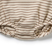 Load image into Gallery viewer, Wilson & Frenchy - Nutmeg Stripe Organic Waffle Bodysuit