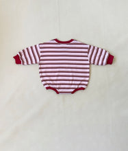 Load image into Gallery viewer, Tiny Trove - Mattie Stripe Cotton Bodysuit - Pink/Red Stripe