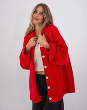 Load image into Gallery viewer, Tiny Trove - Women's Odette Knitted Cardigan - Scarlet
