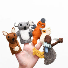 Load image into Gallery viewer, Tara Treasures - Australian Animals Finger Puppet Set A