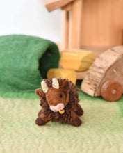 Load image into Gallery viewer, Tara Treasures - Felt Highland Cow Toy - Dark Brown