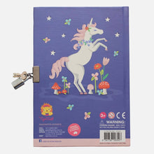 Load image into Gallery viewer, Tiger Tribe - Lockable Diary - Unicorn Rainbows