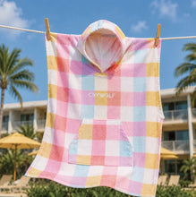 Load image into Gallery viewer, Crywolf - Hooded Towel - Pop Gingham