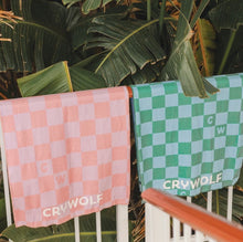 Load image into Gallery viewer, Crywolf - Rapid Dry Towel - Sea Green Check