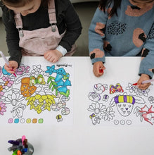 Load image into Gallery viewer, Hey Doodle - Flower Power Mini Colouring & Doodle Mat
