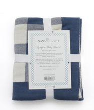 Load image into Gallery viewer, Nana Hutchy - Gingham Baby Blanket - Blue