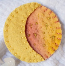 Load image into Gallery viewer, Moon and Stars - Felt Tooth Fairy Pouch