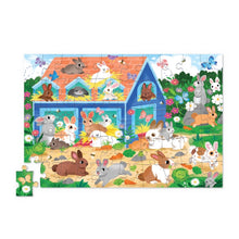 Load image into Gallery viewer, Crocodile Creek - Flat House Puzzle 50 pc - Bunny House