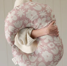 Load image into Gallery viewer, Linen Label - Moon Shape Nursing Pillow- Print Blush