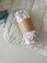 Load image into Gallery viewer, Linen Label - Muslin Swaddle Blanket- Meadow Blush Print