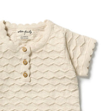 Load image into Gallery viewer, Wilson & Frenchy - Milk Cloud Organic Knitted Chevron Bodysuit