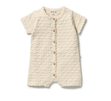 Load image into Gallery viewer, Wilson & Frenchy - Milk Cloud Organic Knitted Chevron Growsuit