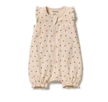 Load image into Gallery viewer, Wilson & Frenchy - Lady Bugs Organic Ruffle Zipsuit