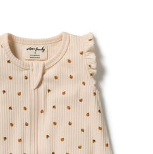 Load image into Gallery viewer, Wilson & Frenchy - Lady Bugs Organic Ruffle Zipsuit
