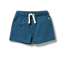 Load image into Gallery viewer, Wilson & Frenchy - Bright Blue Organic Tie Front Short