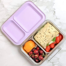 Load image into Gallery viewer, Eco-Cocoon Stainless Bento Lunch Box 2 Compartments - Grape
