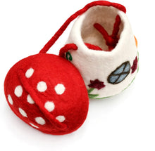 Load image into Gallery viewer, Tara Treasures - Felt Mushroom Toadstool Bag
