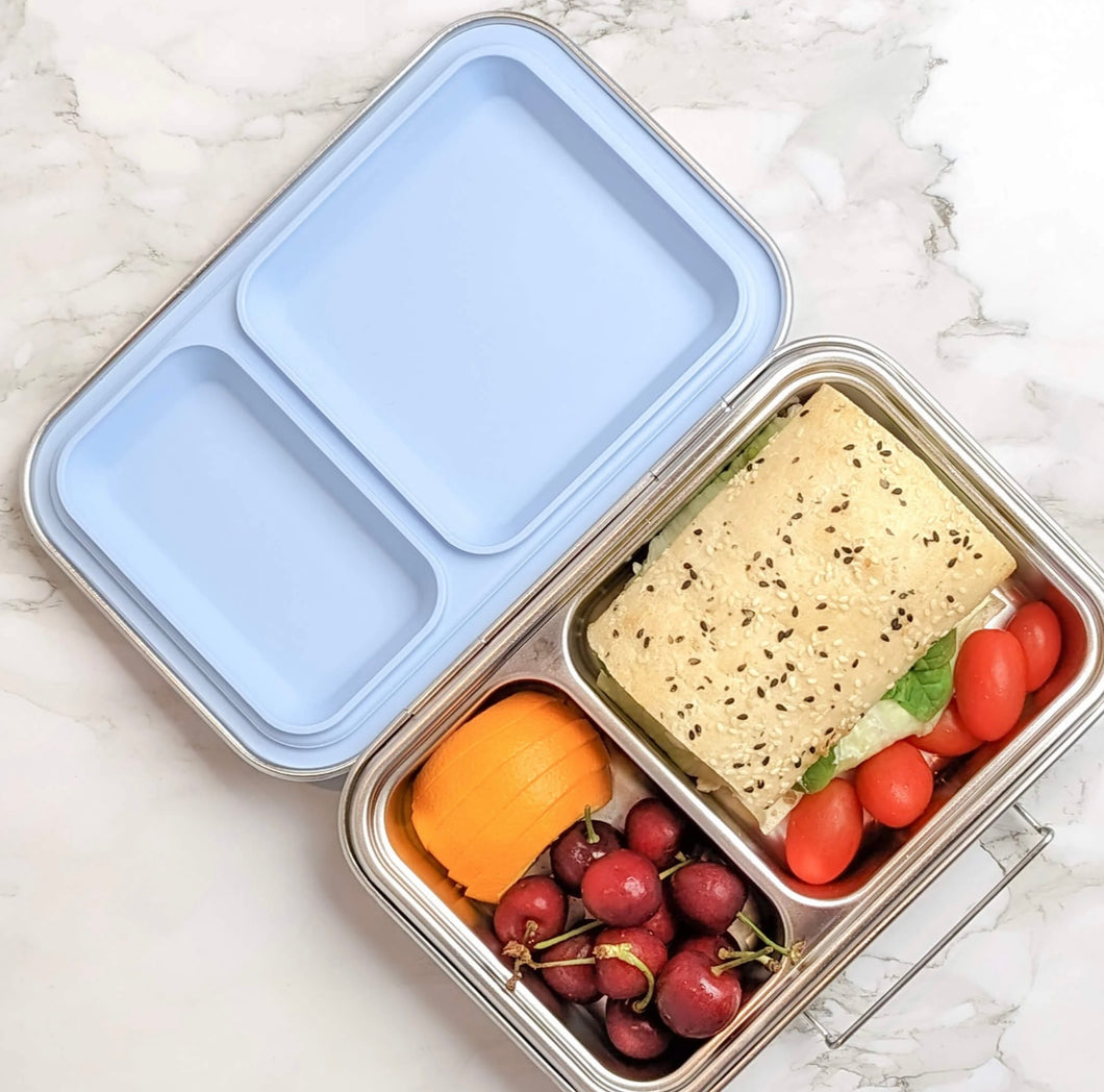 Eco-Cocoon Stainless Bento Lunch Box 2 Compartment - Blueberry