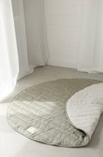 Load image into Gallery viewer, Linen Label Sage &amp; Pinstripe Play Mat
