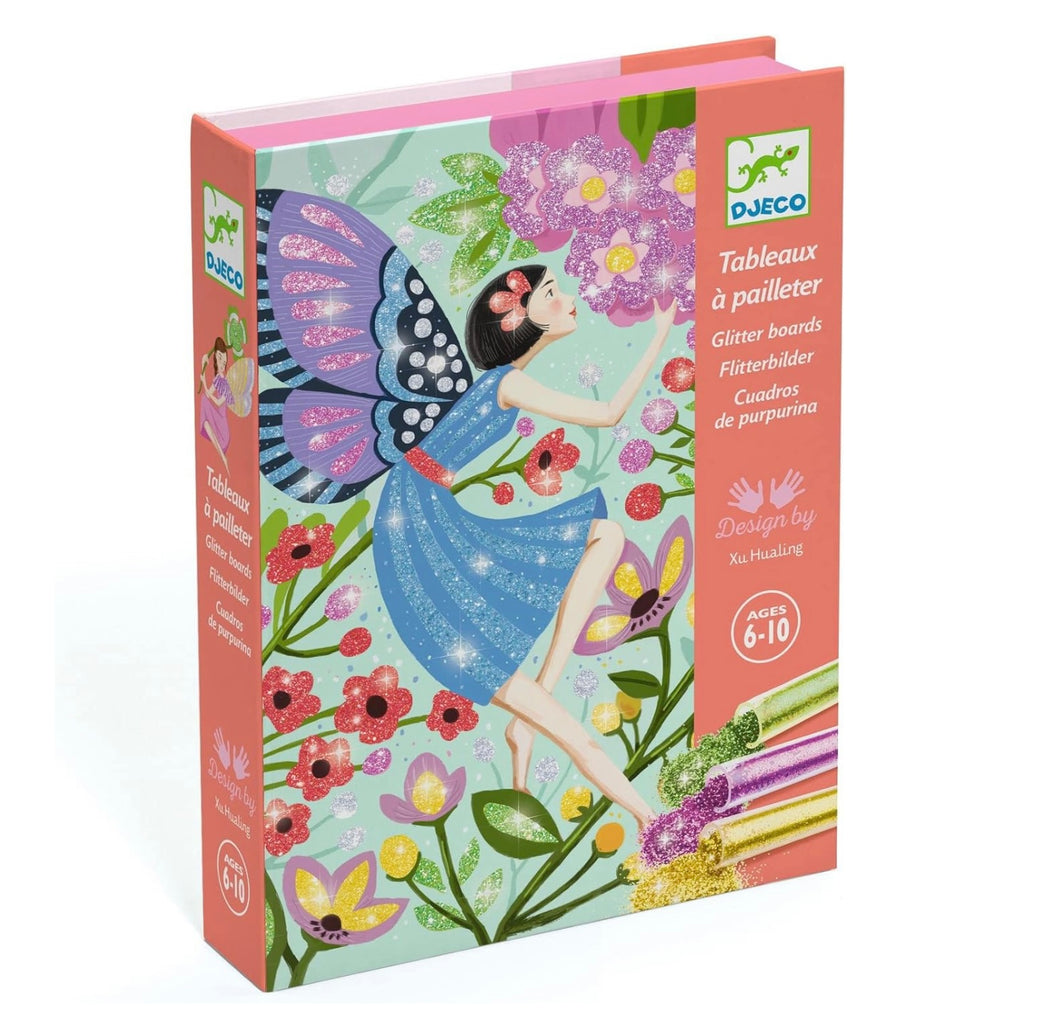 Djeco - The Gentle Life of Fairies Glitter Boards Art Set
