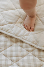 Load image into Gallery viewer, Linen Label Oatmeal &amp; Gingham Play Mat
