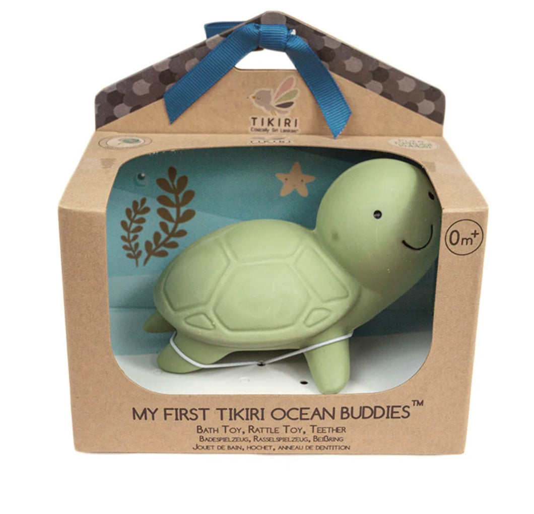 Tikiri - Natural Rubber Turtle Ocean Buddy - Boxed