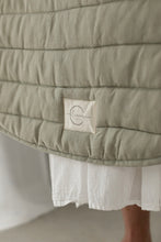 Load image into Gallery viewer, Linen Label Sage &amp; Pinstripe Play Mat
