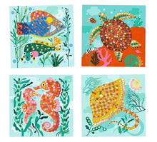 Load image into Gallery viewer, Djeco - Caribbean Sealife Mosaic Craft Set
