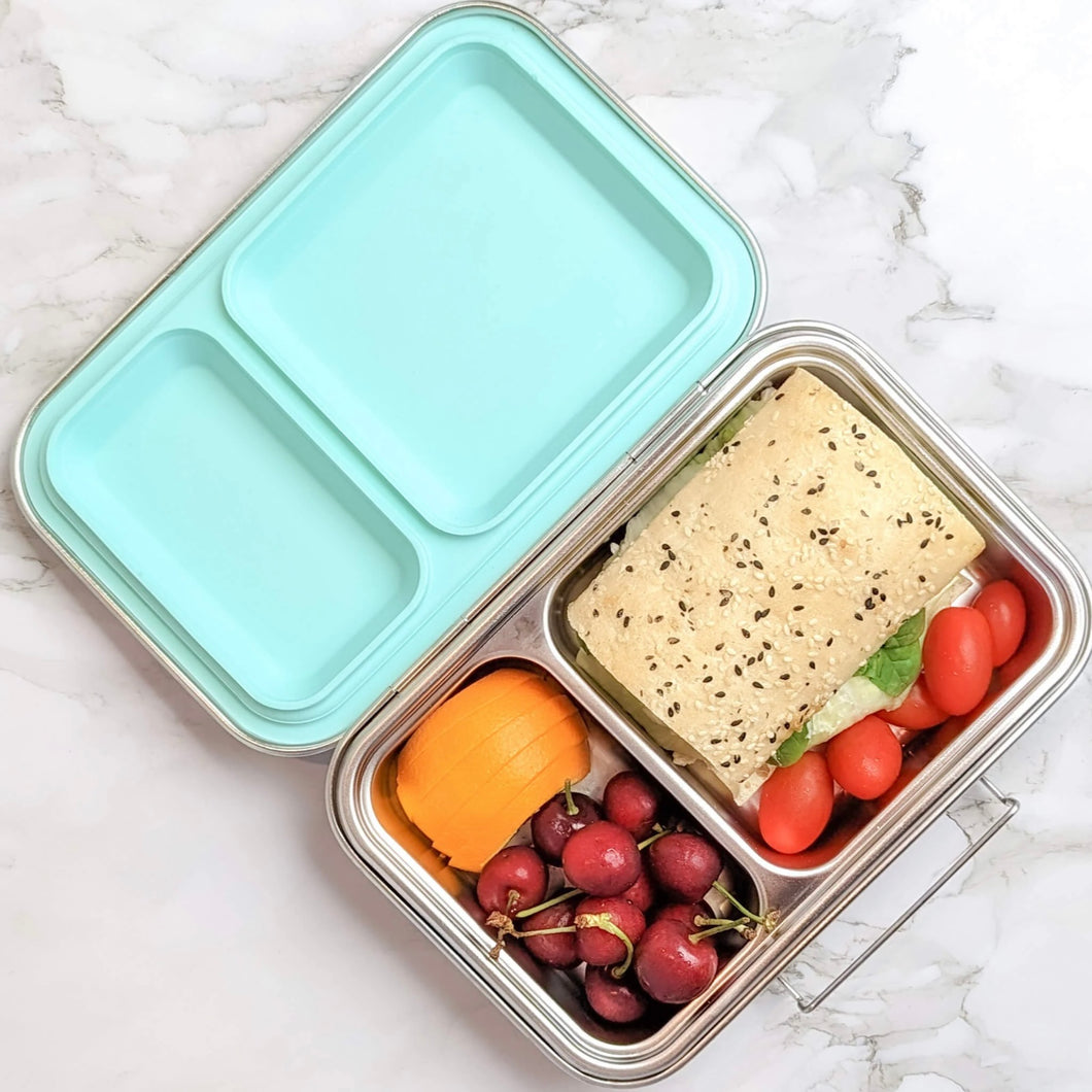 Eco-Cocoon Stainless Bento Lunch Box 2  Compartments - Mint