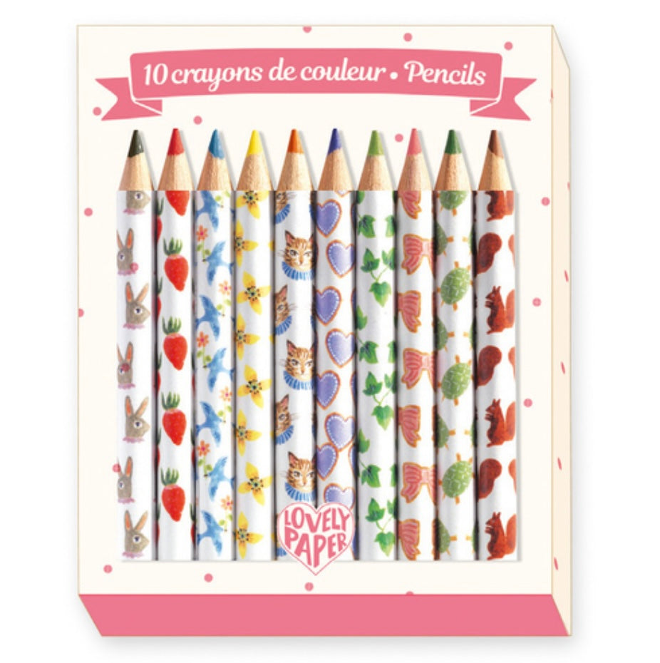Djeco - Lovely Paper Aiko Mini Coloured Pencils