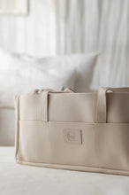 Load image into Gallery viewer, Linen Label - Nappy Caddy Vegan Leather- Soft Sand- Large
