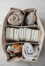 Load image into Gallery viewer, Linen Label - Nappy Caddy Vegan Leather- Soft Sand- Large
