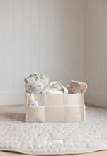 Load image into Gallery viewer, Linen Label - Nappy Caddy- Luxe Range- Snow
