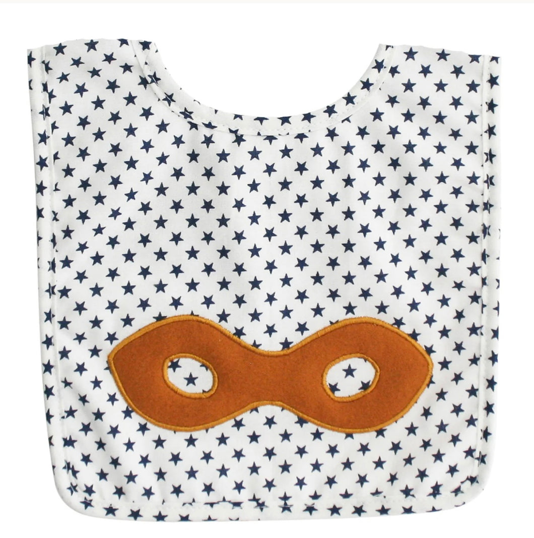 Alimrose - Super Hero Mask Bib - Navy Star