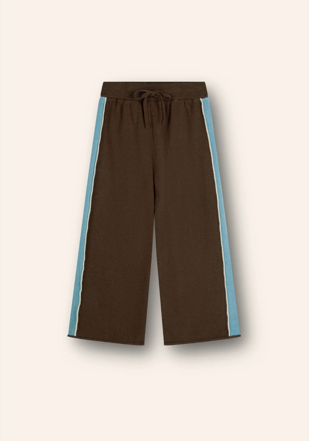 Illoura the Label - Lightweight Knit Pants Choc Contrast