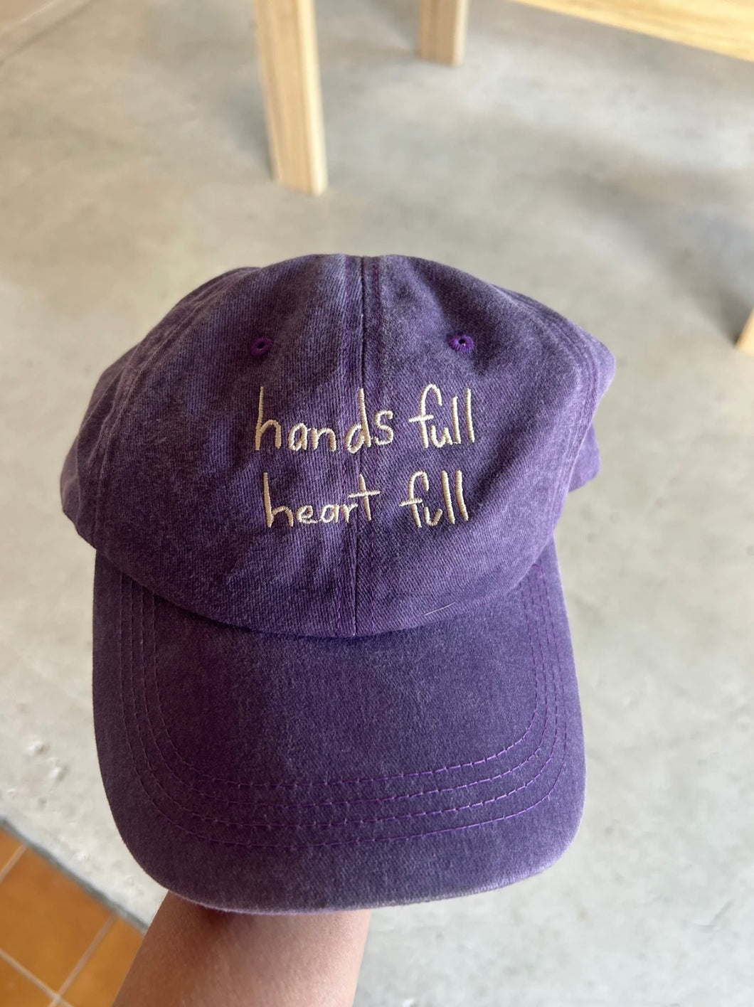 Amilita - Heart Full Adults Cap Purple w/ Cream