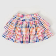 Load image into Gallery viewer, Goldie &amp; Ace - Rainbow Gingham Ria Ruffle Skirt
