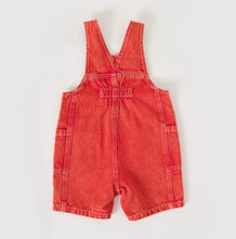 Load image into Gallery viewer, Goldie &amp; Ace - Burton Vintage Washed Denim Pocket Overalls Apple Red
