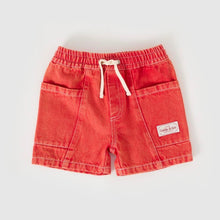 Load image into Gallery viewer, Goldie &amp; Ace - Noah Denim Pocket Shorts Apple Red
