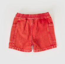 Load image into Gallery viewer, Goldie &amp; Ace - Noah Denim Pocket Shorts Apple Red
