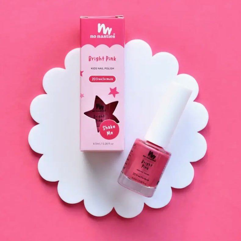 No Nasties - Bright Pink Water-Based Nail Polish For Kids - 8.5ml