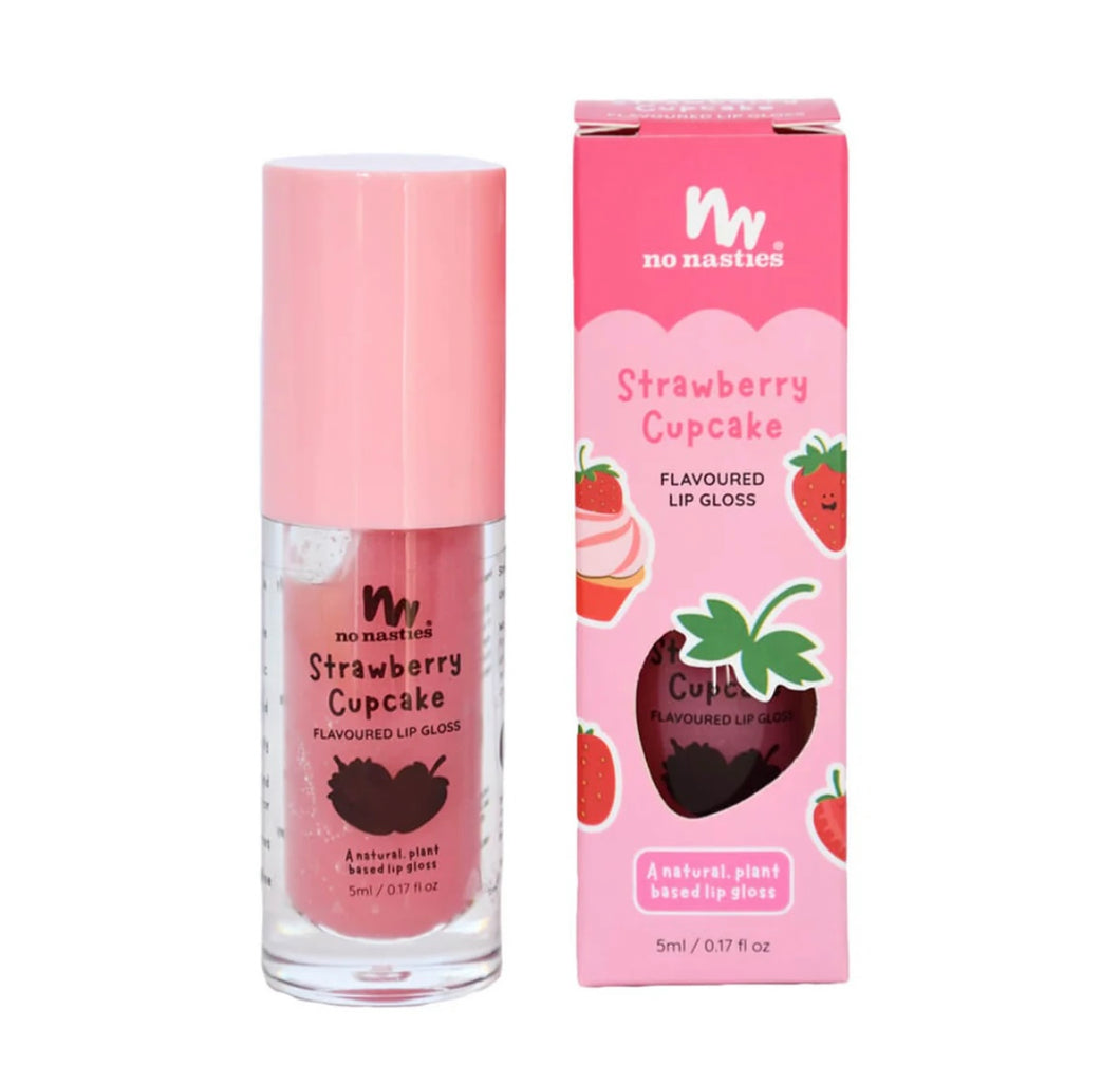 No Nasties - Kids Natural Lip Gloss - Strawberry Cupcake Pink