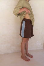 Load image into Gallery viewer, Illoura the Label - Lightweight Knit Shorts - Choc Contrast
