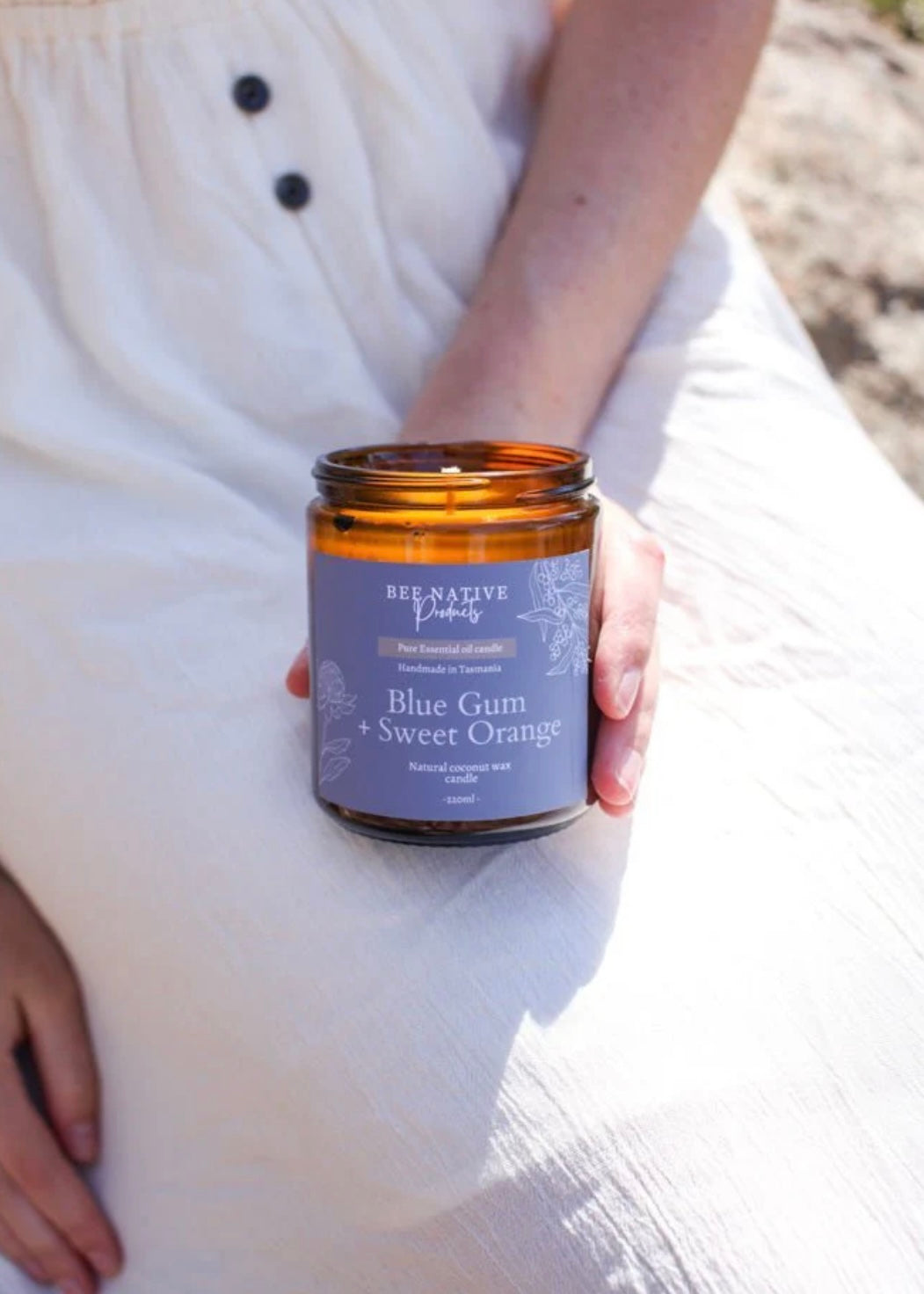 Bee Native Products - Blue Gum & Sweet Orange Essential Oil Candle