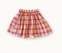 Load image into Gallery viewer, Grown Clothing - Tomato Cotton Check Skirt
